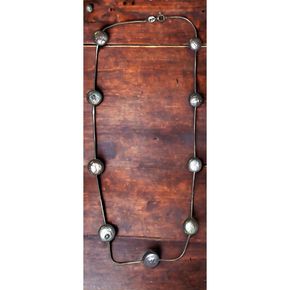 Sterling Silver Shell Beaded Necklaec - image 7